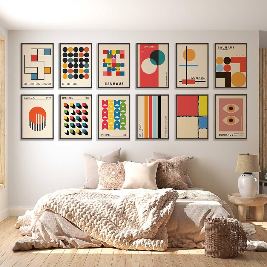 Amazon.com: Set of 12 Bauhaus Gallery Wall Art, Bauhaus